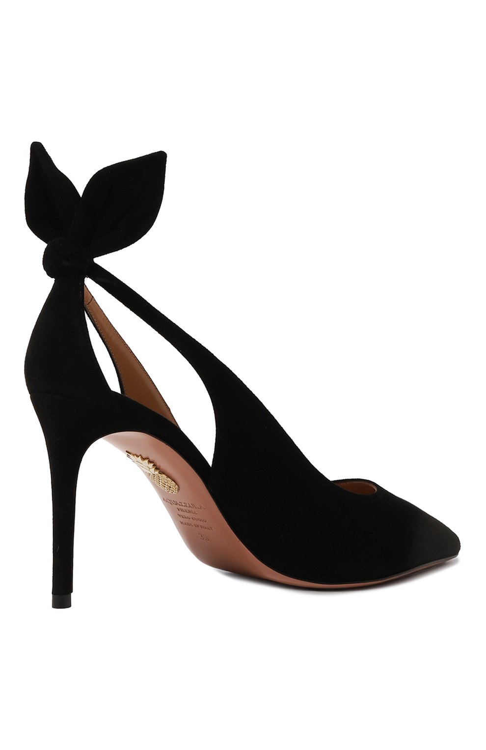 Замшевые туфли bow tie 85 AQUAZZURA, арт. DENMIDP0-SUE-000, фото 5