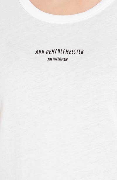 Хлопковая футболка ANN DEMEULEMEESTER, арт. 2001-3979-W-232-002, фото 5