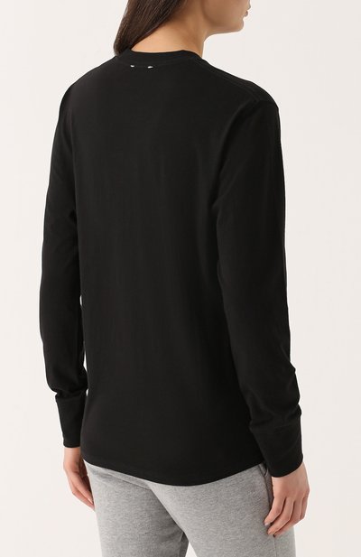 Хлопковый лонгслив с круглым вырезом AECA WHITE, арт. L0NG SLEEVE TEE LIGHT, фото 4