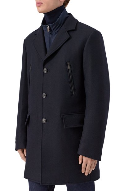 Шерстяное пальто PAUL&SHARK темно-синего цвета по цене 124000 руб., арт. 15312170, фото 3 Шерстяное пальто PAUL&SHARK, арт. 15312170, фото 3