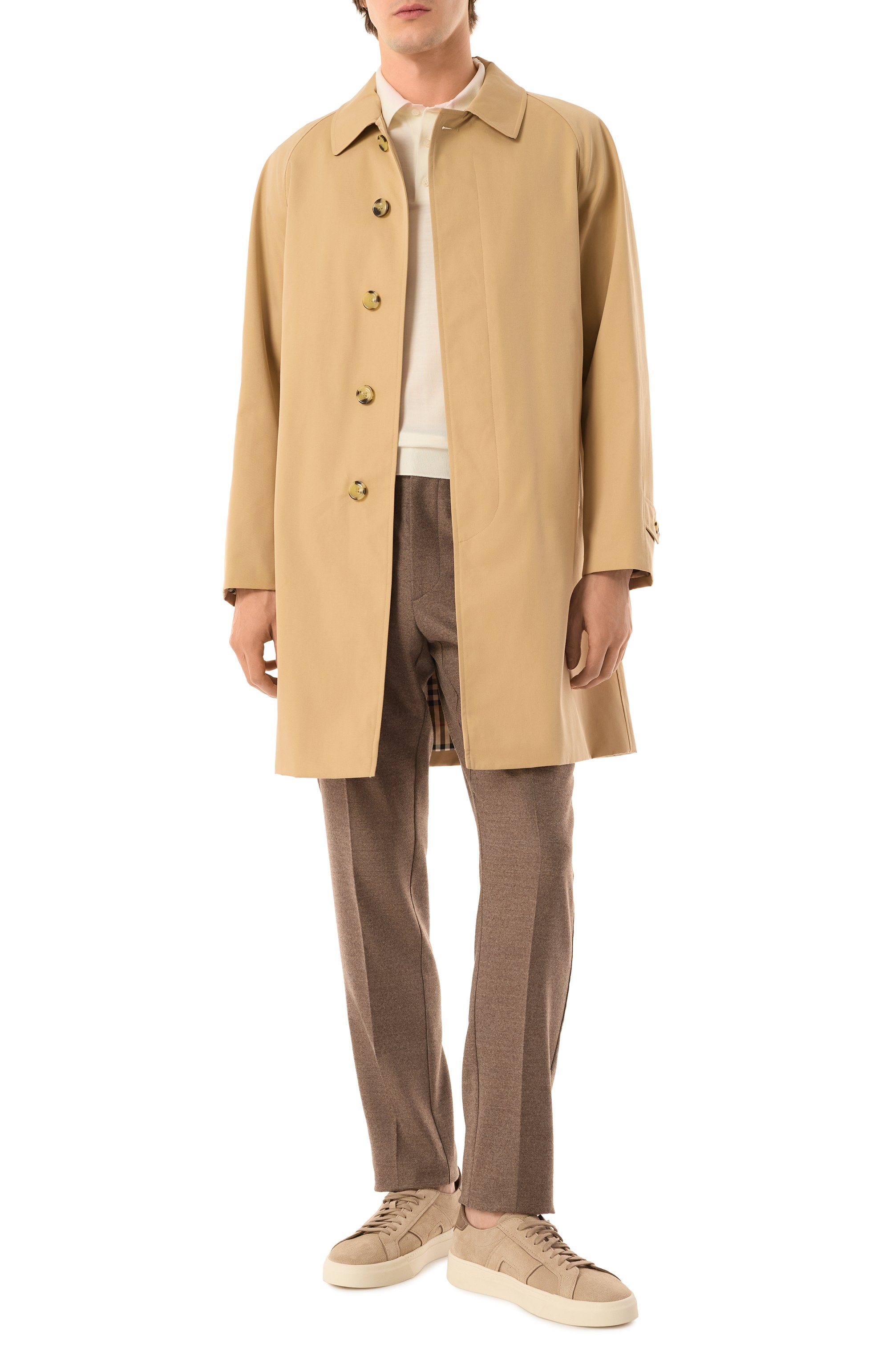 Хлопковый плащ BURBERRY, арт. 8079396, фото 2