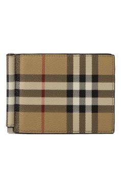 Мужской зажим для купюр BURBERRY бежевого цвета, арт. 8069809 | Фото 1 (Нос: Не проставлено; Материал сплава: Проставлено; Материал: Синтетический материал)