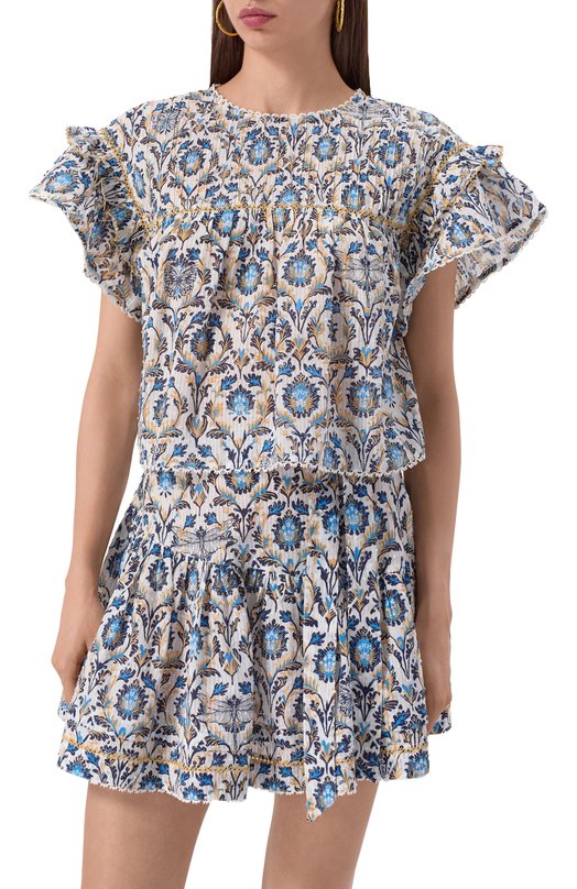Хлопковый топ Poupette St Barth WHNS25C0 Разноцветный  WHNS25C0 Фото 3