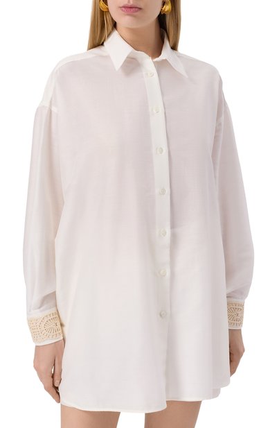 Рубашка из хлопка и шелка LORENA ANTONIAZZI, арт. R2579CA79B/4573R, фото 3