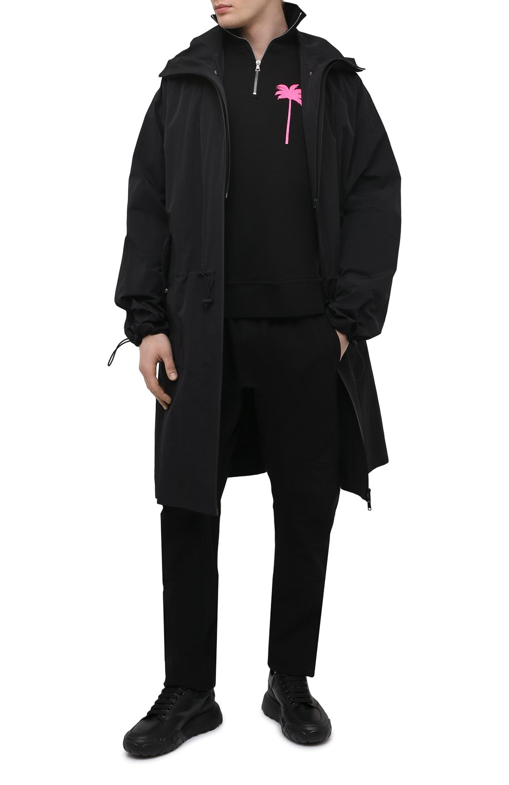 Хлопковый свитшот PALM ANGELS, арт. PMBA044S21FLE0011032, фото 2