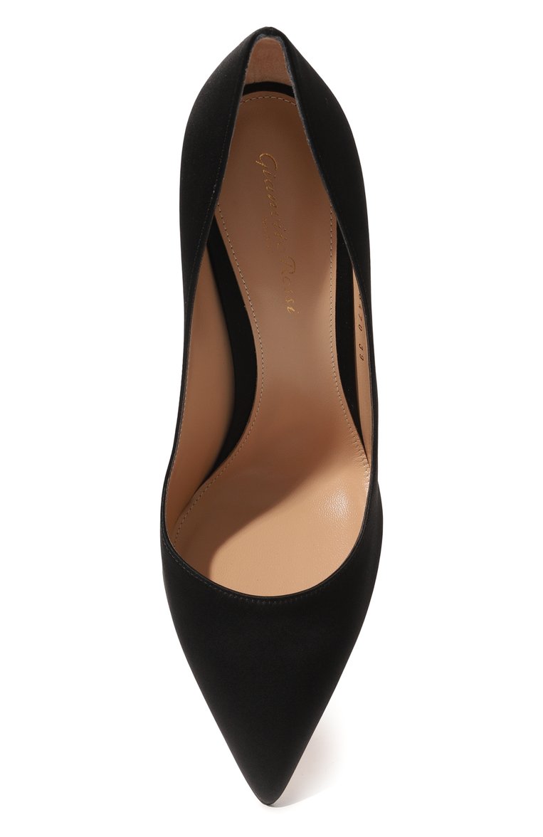 Женские атласные туфли gianvito 105 на шпильке GIANVITO ROSSI черного цвета, арт. G28470.15RIC.RASNER0 | Фото 6 (Каблук высота: Высокий; Материал внутренний: Натуральная кожа; Материал внешний: Текстиль; Подошва: Плоская; Каблук тип: Шпилька; Автоматизация Diginetica: Не назначено)