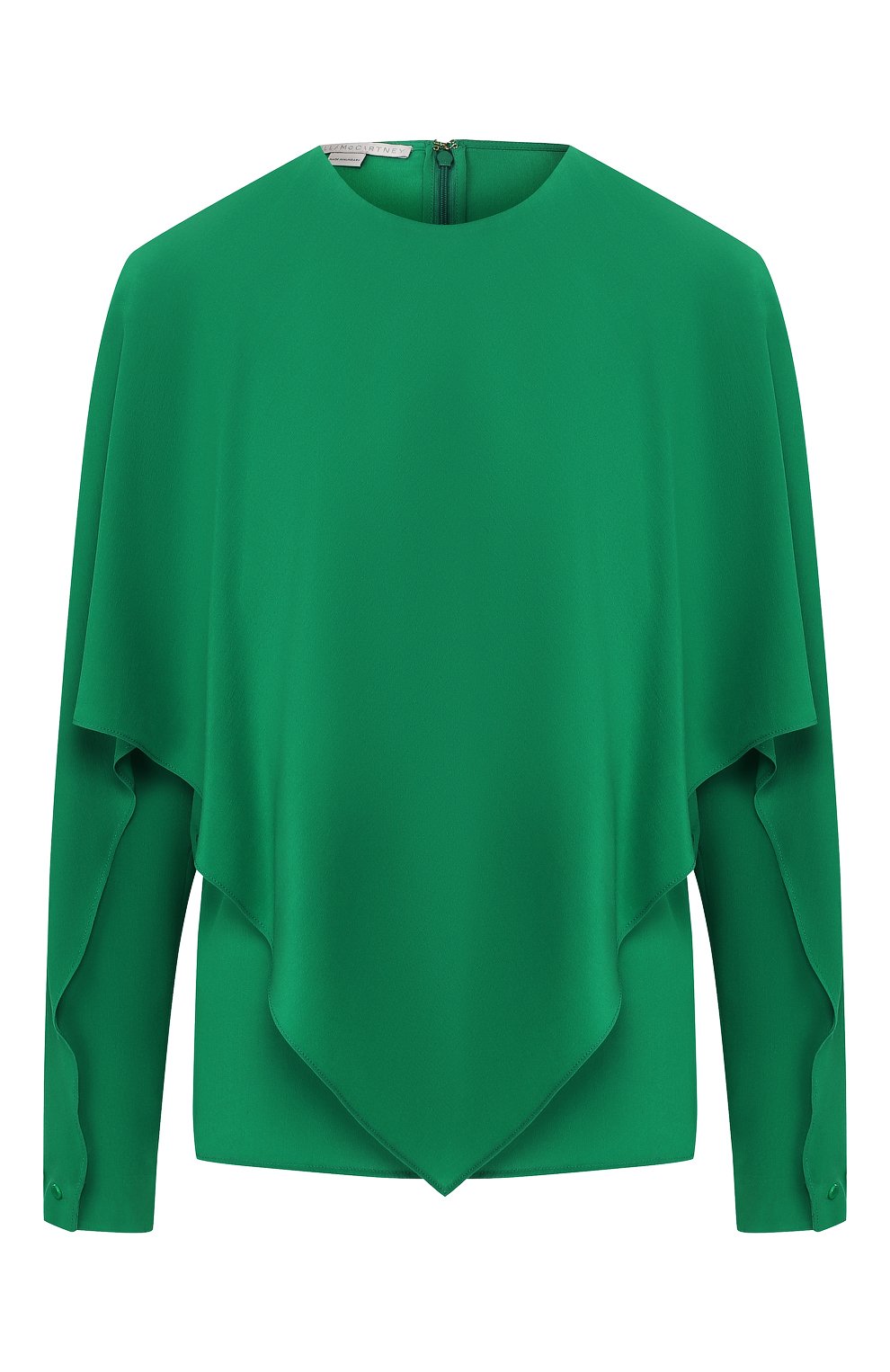 Шелковая блузка STELLA MCCARTNEY зеленого цвета по цене 54200 руб., арт. 588870/SY206, фото 1 Шелковая блузка STELLA MCCARTNEY, арт. 588870/SY206, фото 1