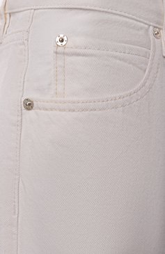Женские джинсовые шорты FRAME DENIM белого цвета, арт. WP25DST003 | Фото 6 (Материал сплава: Проставлено; Длина Ж (юбки, платья, шорты): Миди, До колена; Драгоценные камни: Проставлено; Материал внешний: Деним, Хлопок; Стили: Минимализм; Кросс-КТ: Деним, Широкие)