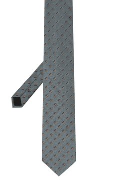Мужской шелковый галстук BROUBACK голубого цвета, арт. TIE 8CM/SS24 | Фото 3 (Материал сплава: Проставлено; Нос: Не проставлено; Материал: Текстиль, Шелк; Принт: С принтом)