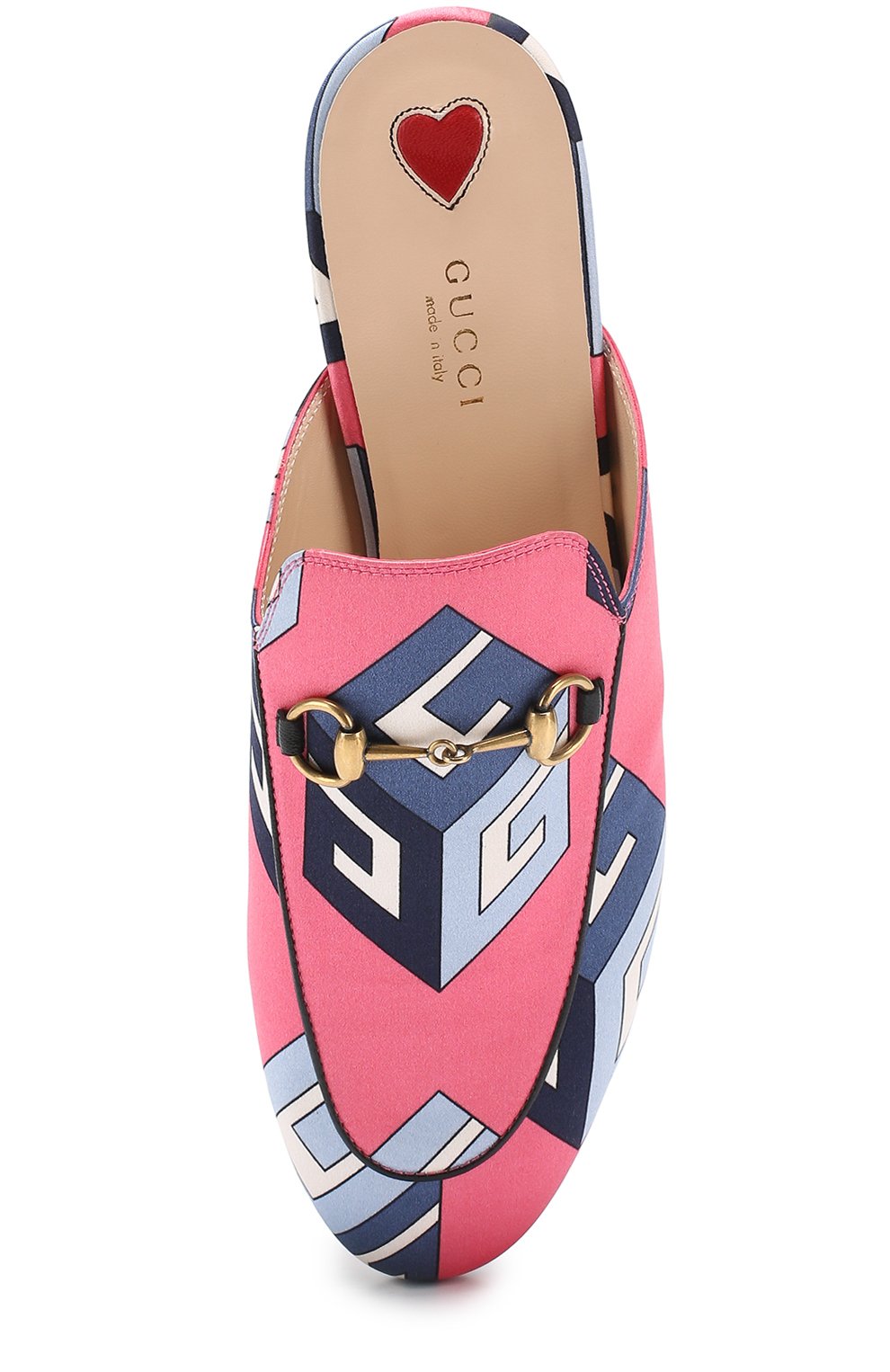 Атласные сабо princetown с принтом GUCCI, арт. 432773/9AB10, фото 4