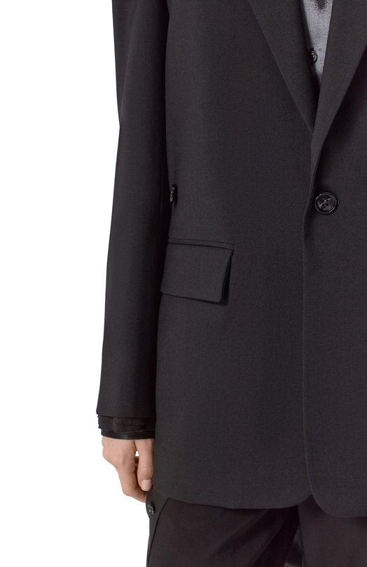 Шерстяной жакет Ann Demeulemeester B0013157/FA646 Чёрный  B0013157/FA646 Фото 5