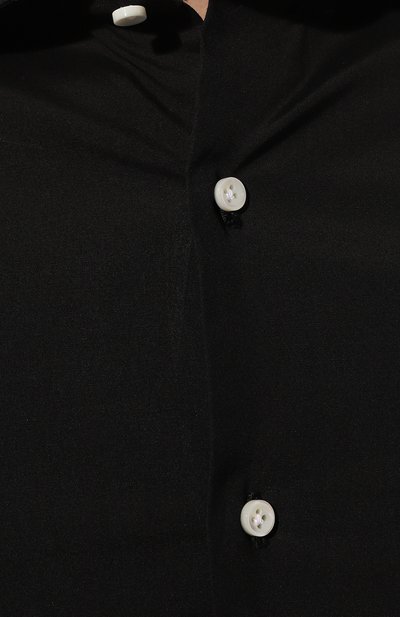 Хлопковая сорочка LUIGI BORRELLI черного цвета по цене 38950 руб., арт. PS40074, фото 5 Хлопковая сорочка LUIGI BORRELLI, арт. PS40074, фото 5