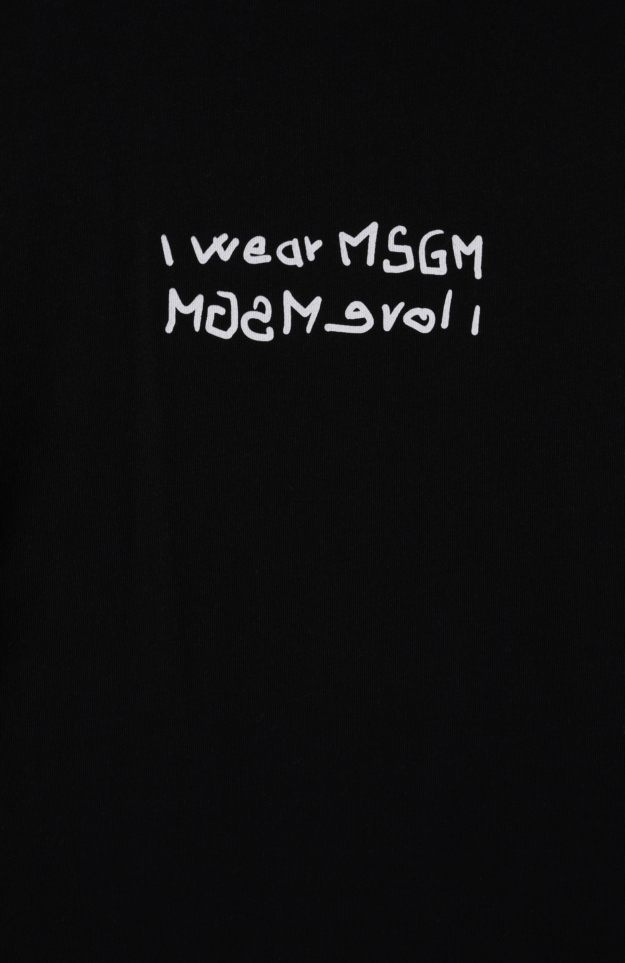 Хлопковая футболка MSGM KIDS, арт. S5MSJBTH045, фото 3