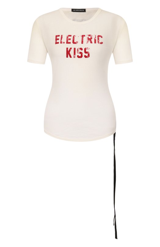 Хлопковая футболка Ann Demeulemeester B0013923/FA740 Белый B0013923/FA740