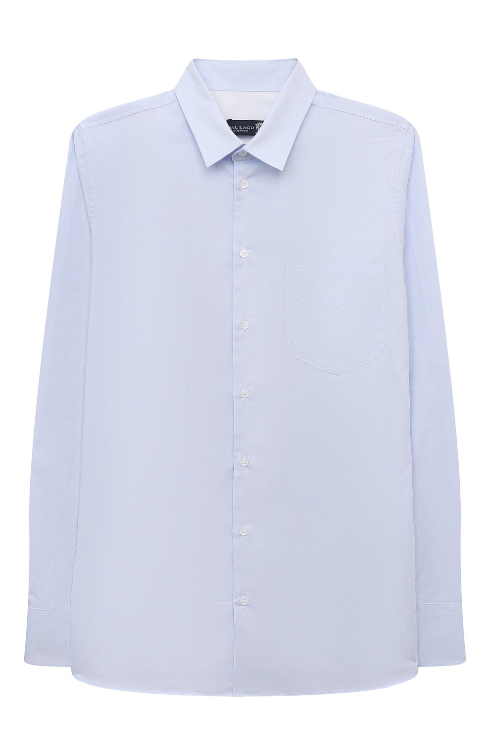Хлопковая рубашка DAL LAGO голубого цвета по цене 12250 руб., арт. N401M/9713, фото 1 Хлопковая рубашка DAL LAGO, арт. N401M/9713, фото 1