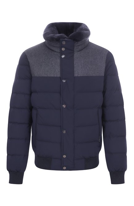 Мужской пуховый бомбер с меховой отделкой HETREGO, арт. 8P512R/B0RIS/FH2-26