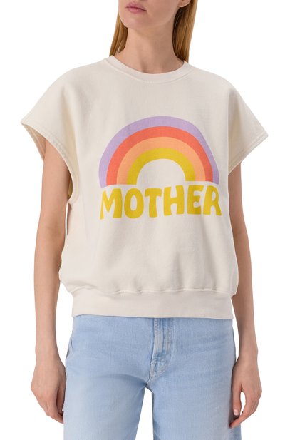 Хлопковый свитшот MOTHER белого цвета по цене 25950 руб., арт. 89342-863, фото 3 Хлопковый свитшот MOTHER, арт. 89342-863, фото 3