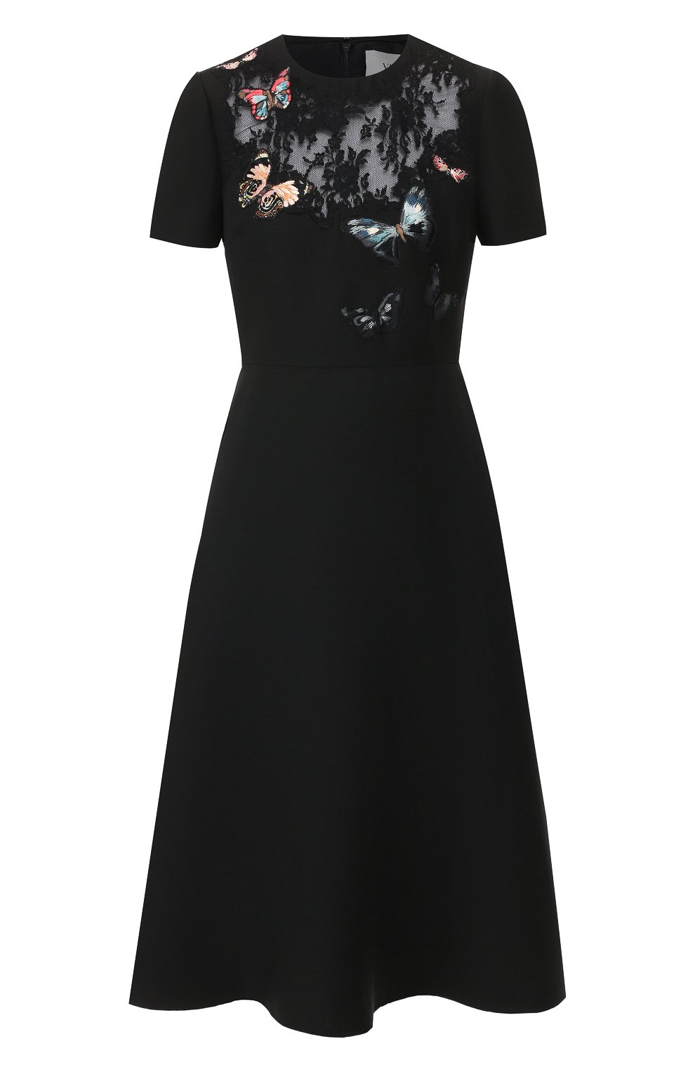 Платье из смеси шерсти и шелка VALENTINO черного цвета по цене 437000 руб., арт. SB3VANB91CF, фото 1 Платье из смеси шерсти и шелка VALENTINO, арт. SB3VANB91CF, фото 1