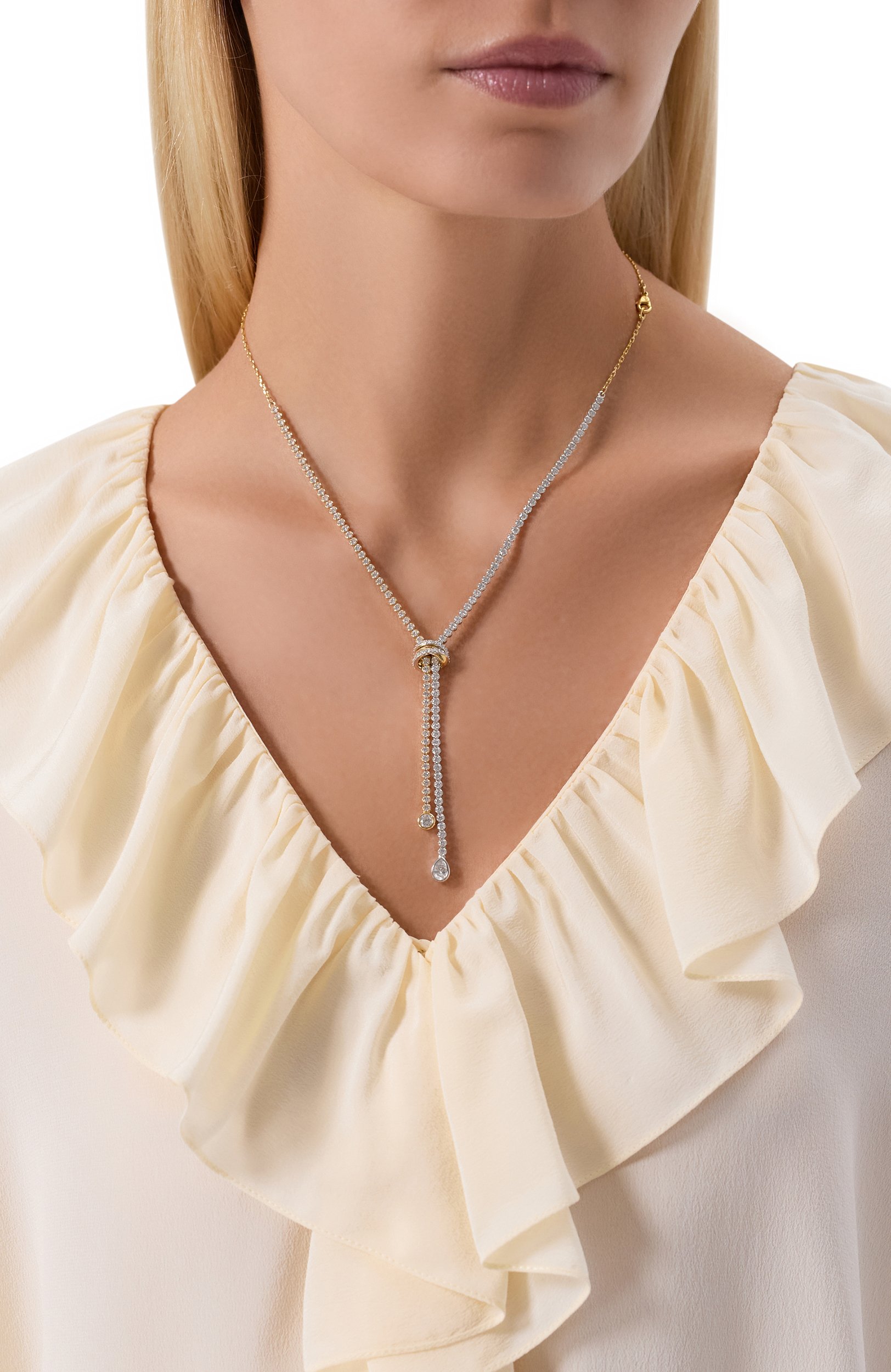 Колье hyperbola SWAROVSKI золотого цвета по цене 35400 руб., арт. 5752854, фото 2 Колье hyperbola SWAROVSKI, арт. 5752854, фото 2