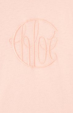 Детская хлопковая футболка CHLOÉ светло-розового цвета, арт. C20484 | Фото 3 (Рукава: Короткие; Драгоценные камни: Проставлено; Материал сплава: Проставлено; Девочки Кросс-КТ: футболка-одежда; Материал внешний: Хлопок; Ростовка одежда: 4 года | 104 см, 5 лет | 110 см, 7 лет | 122 см, 9 лет | 134 см, 12 лет | 152 см, 13 - 15 лет | 158 см)