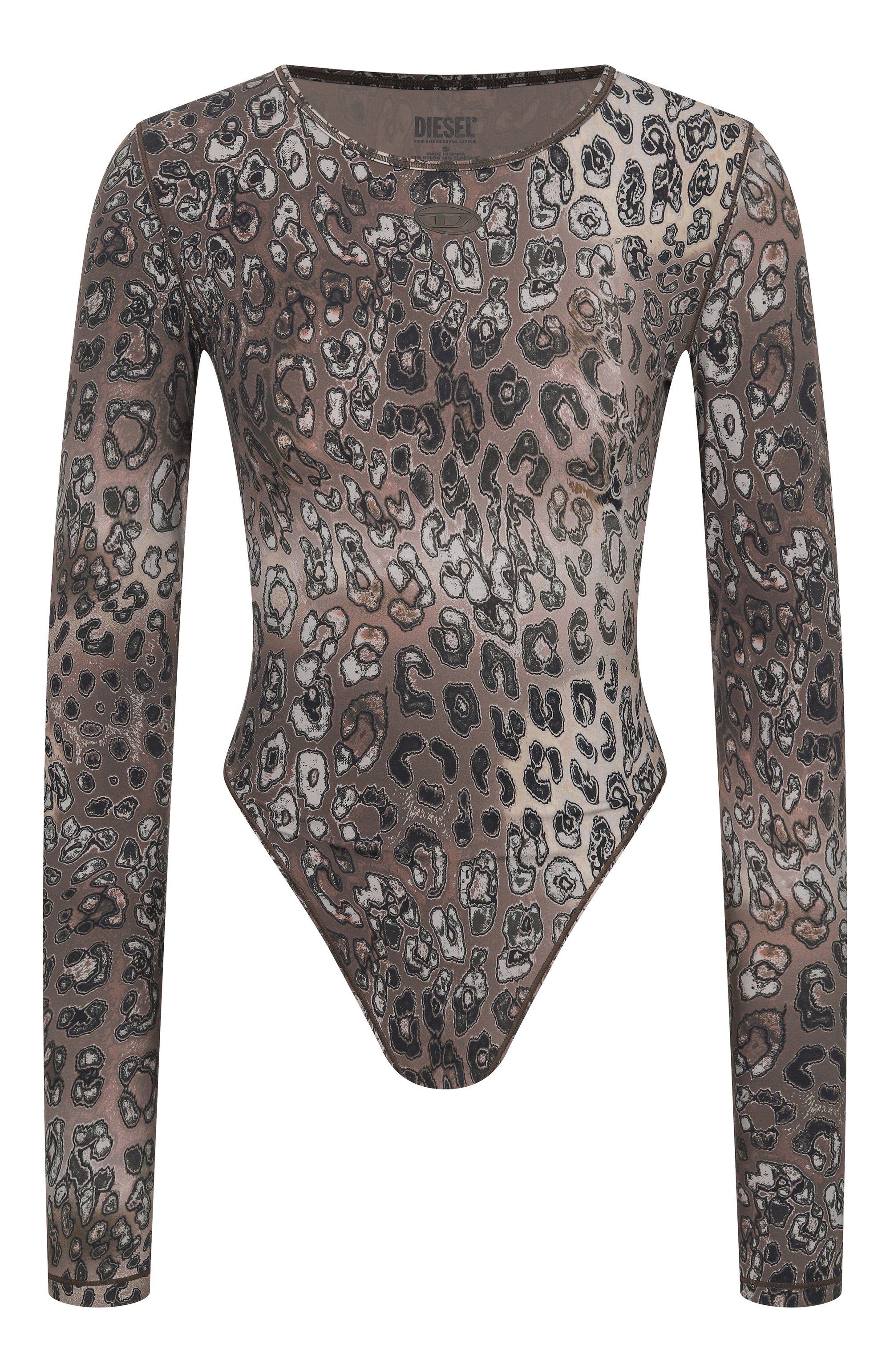 Боди DIESEL леопардового цвета по цене 19850 руб., арт. A22093/0GFCK, фото 1 Боди DIESEL, арт. A22093/0GFCK, фото 1