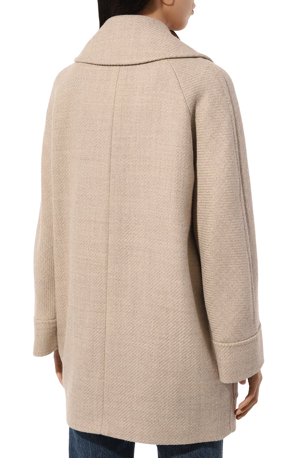 Шерстяное полупальто TAGLIATORE 0205 кремового цвета по цене 79150 руб., арт. LILLIAN/120070, фото 4 Шерстяное полупальто TAGLIATORE 0205, арт. LILLIAN/120070, фото 4