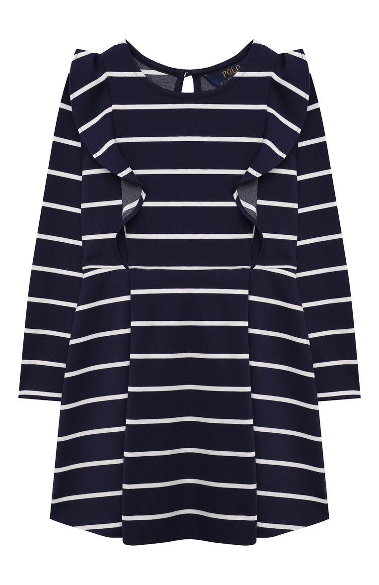 Детское платье POLO RALPH LAUREN син�его цвета, арт. 312850665 | Фото 1 (Материал внешний: Синтетический материал; Рукава: Длинные; Девочки Кросс-КТ: Платье-одежда; Случай: Повседневный; Региональные ограничения белый список (Axapta Mercury): RU; Драгоценные камни: Проставлено; Материал сплава: Проставлено; Ростовка одежда: 5 лет | 110 см, 6 лет | 116 см, 7 лет | 122 см)