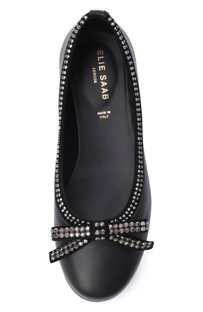 Кожаные балетки ELIE SAAB JUNIOR, арт. 82081/VAR3_001, фото 4