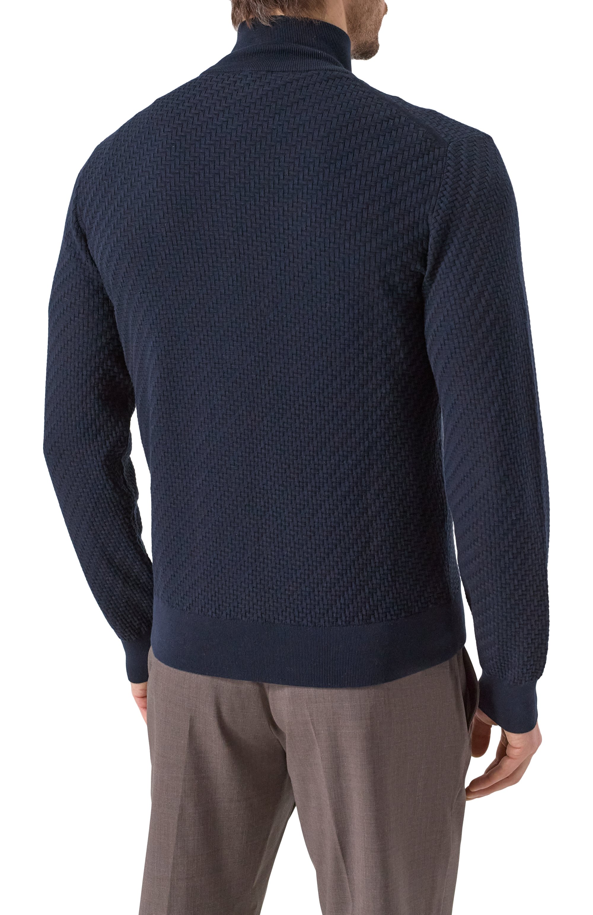 Кардиган из хлопка и шелка BRIONI темно-синего цвета по цене 198500 руб., арт. UMT20L/PAK22, фото 4 Кардиган из хлопка и шелка BRIONI, арт. UMT20L/PAK22, фото 4