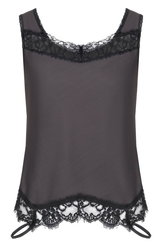 Топ из вискозы и хлопка MM6 S52NC0357/M35731 Серый S52NC0357/M35731