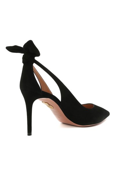 Замшевые туфли bow tie 85 AQUAZZURA, арт. DENMIDP0-SUE-000, фото 4