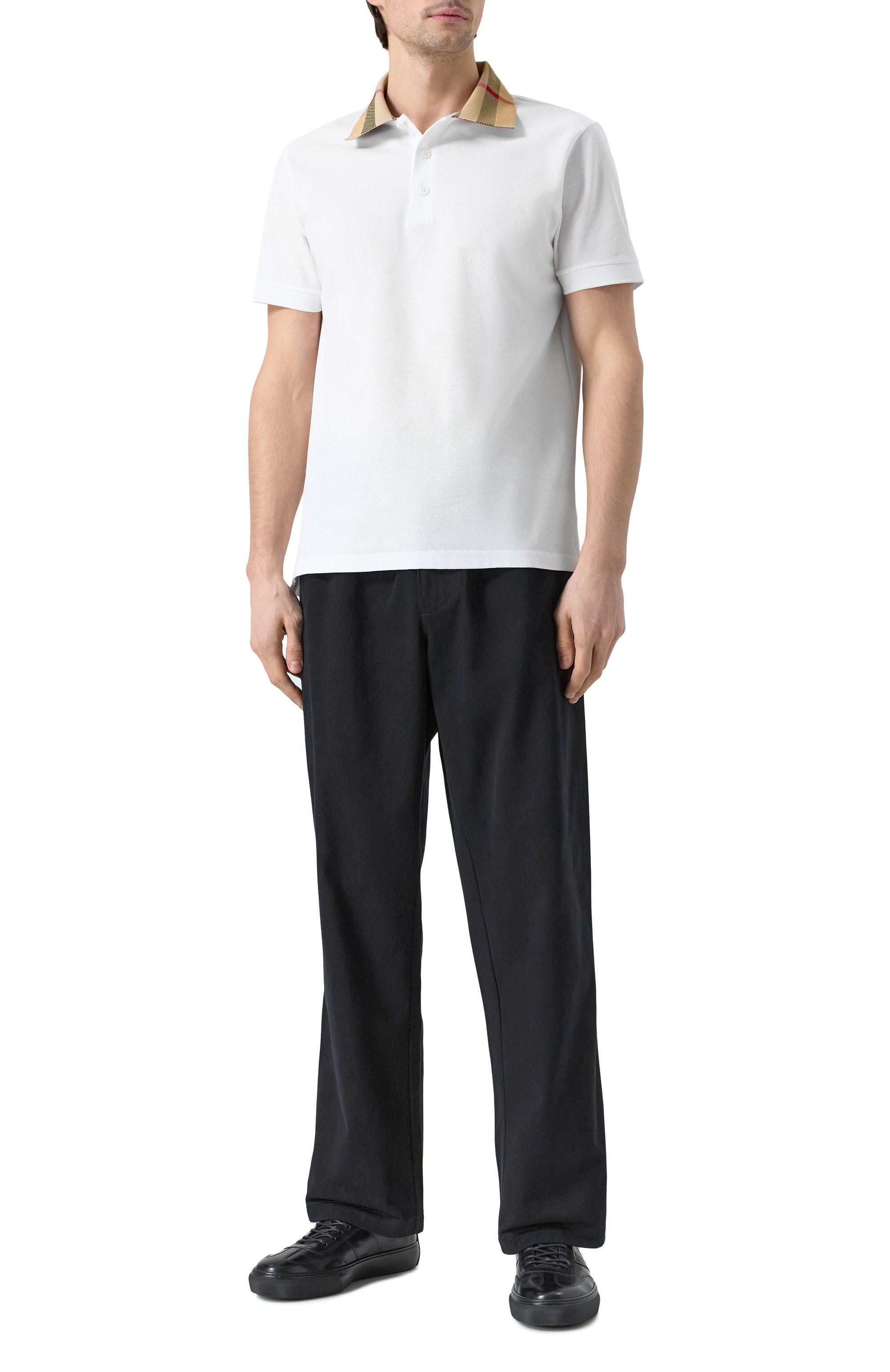 Хлопковое поло BURBERRY, арт. 8071621, фото 2