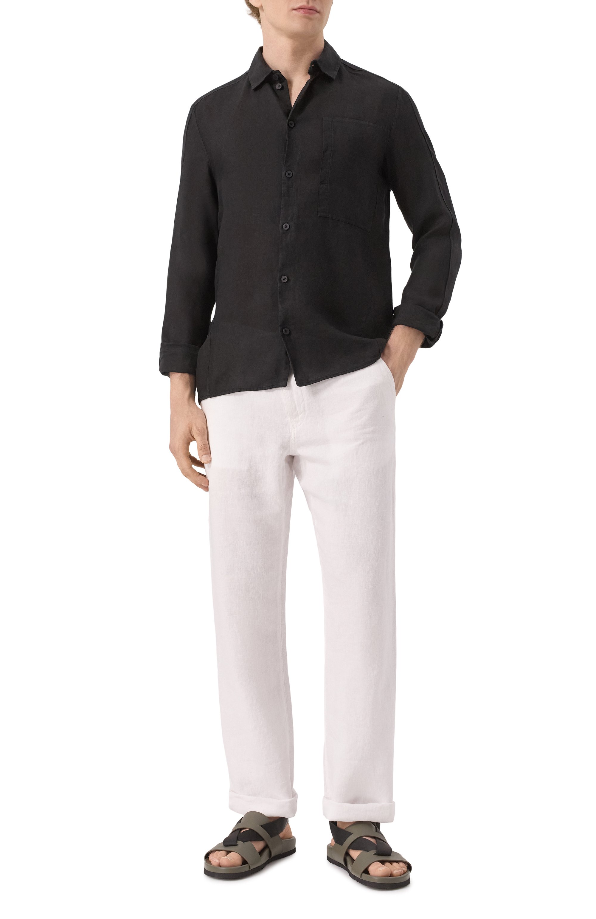 Льняная рубашка TRANSIT, арт. CFUTRZV310, фото 2