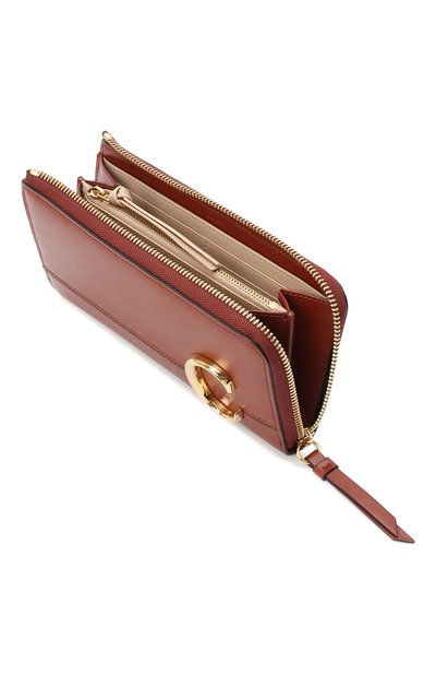 Кожаный кошелек CHLOÉ коричневого цвета по цене 63150 руб., арт. CHC19WP084A37, фото 3 Кожаный кошелек CHLOÉ, арт. CHC19WP084A37, фото 3