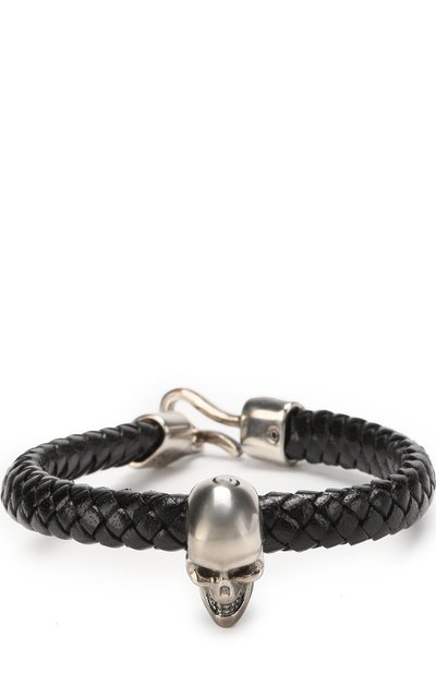 Плетеный кожаный браслет с черепом ALEXANDER MCQUEEN, арт. 354165/J16KI, фото 1