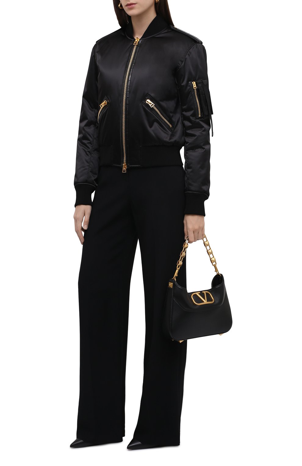 Бомбер TOM FORD черного цвета по цене 313500 руб., арт. CSL687-LET005, фото 2 Бомбер TOM FORD, арт. CSL687-LET005, фото 2
