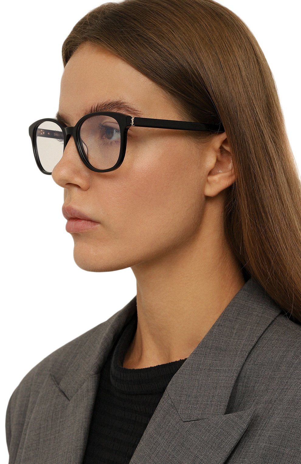 Оправа SAINT LAURENT черного цвета по цене 33100 руб., арт. SL M113 001, фото 2 Оправа SAINT LAURENT, арт. SL M113 001, фото 2