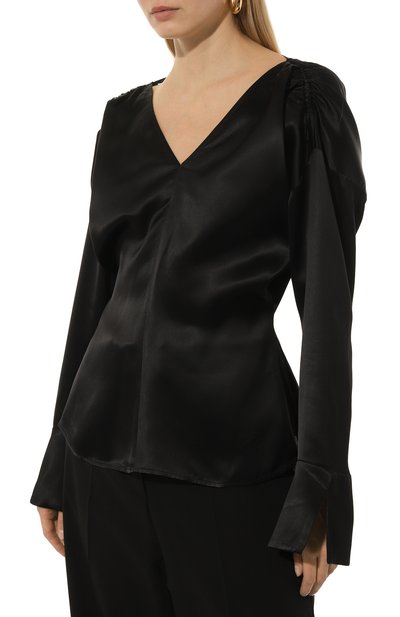 Блузка из вискозы ERIKA CAVALLINI черного цвета по цене 45800 руб., арт. S3/P/P3SS04, фото 3 Блузка из вискозы ERIKA CAVALLINI, арт. S3/P/P3SS04, фото 3