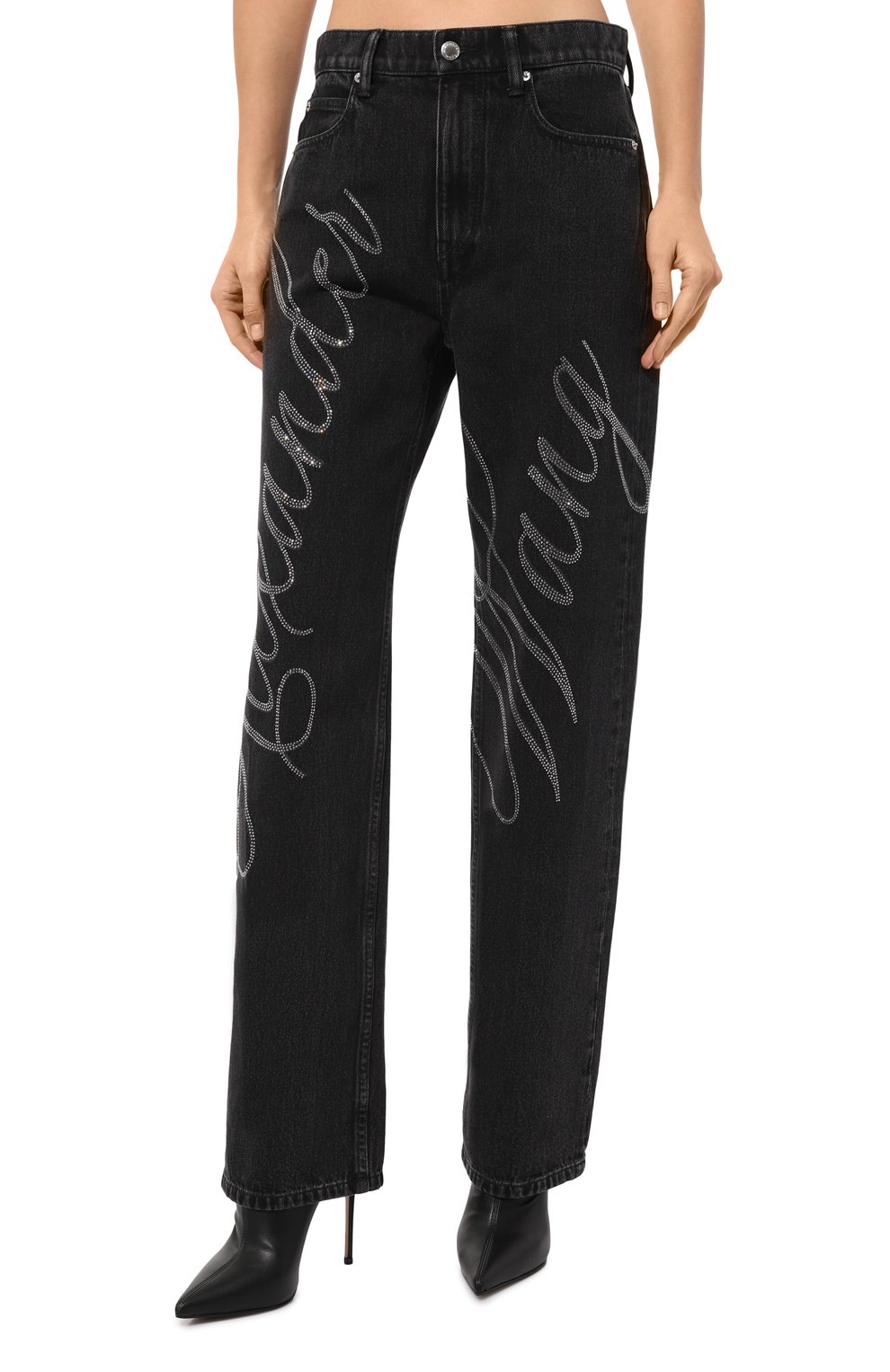 Джинсы с отделкой стразами ALEXANDER WANG, арт. 4DC3244455, фото 3