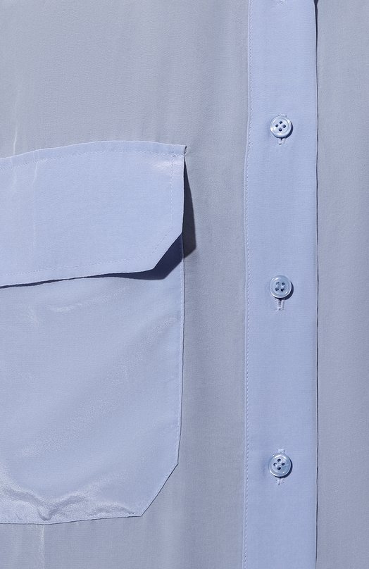 Рубашка из вискозы и шелка BOSS Orange Голубой, фото 5