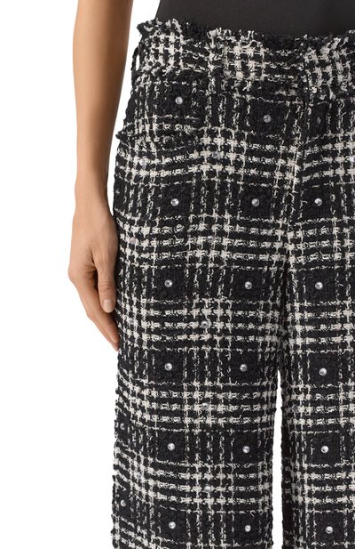 Твидовые брюки GIUSEPPE DI MORABITO черно-белого цвета по цене 92650 руб., арт. 05FWPA091C 05326, фото 5 Твидовые брюки GIUSEPPE DI MORABITO, арт. 05FWPA091C 05326, фото 5