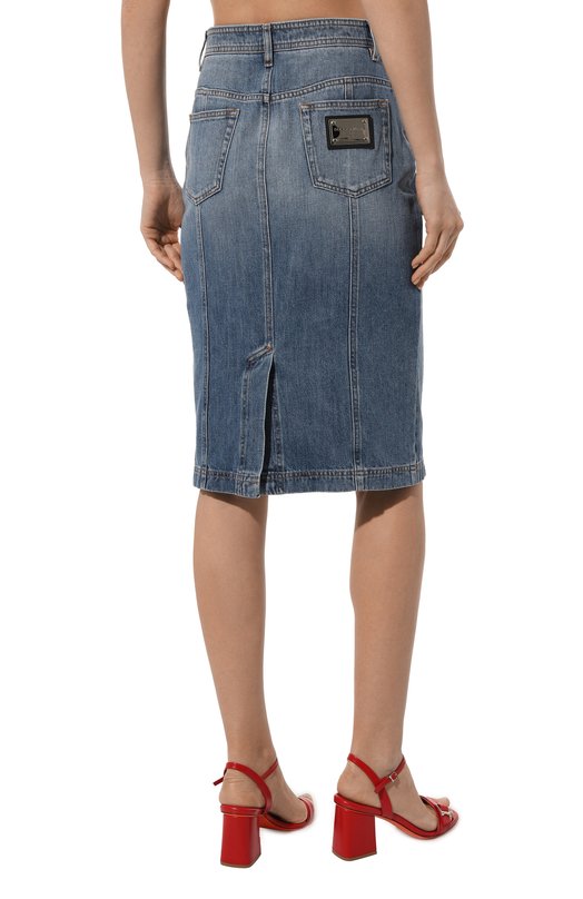Джинсовая юбка Dolce & Gabbana F4BR8D/G8KV0 Голубой  F4BR8D/G8KV0 Фото 4