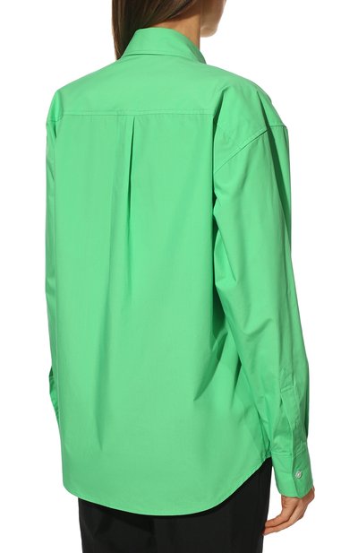 Хлопковая рубашка ALEXANDERWANG.T зеленого цвета по цене 41800 руб., арт. 4WC2221318, фото 4 Хлопковая рубашка ALEXANDERWANG.T, арт. 4WC2221318, фото 4
