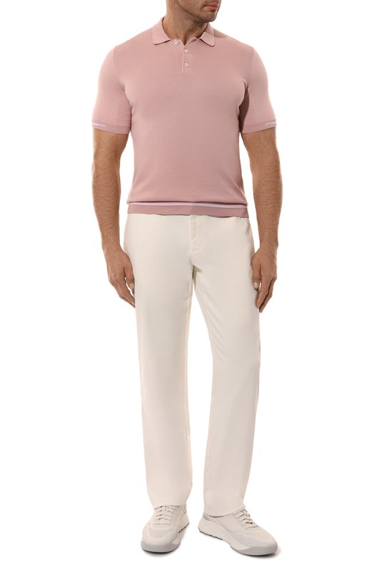 Хлопковое поло Il Borgo Cashmere Розовый, фото 2