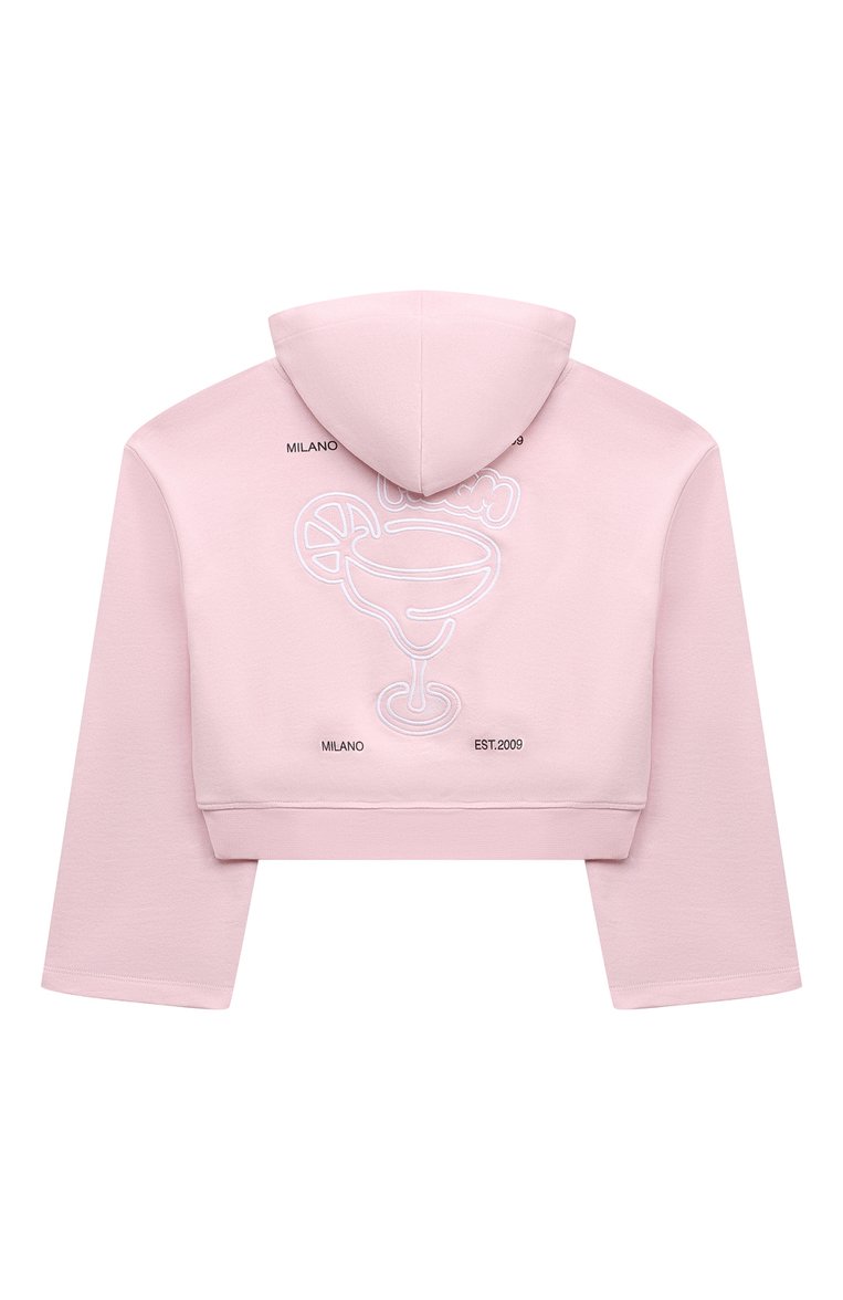 Укороченное худи из хлопка MSGM KIDS, арт. S4MSJGHS086, фото 1