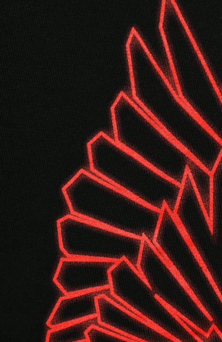 Детские хлопковые шорты MARCELO BURLON KIDS OF MILAN черного цвета, арт. 20E/B/MB/3206/0020/8-14Y | Фото 3 (Материал внешний: Хлопок; Мальчики Кросс-КТ: Шорты-одежда; Нос: Не проставлено)