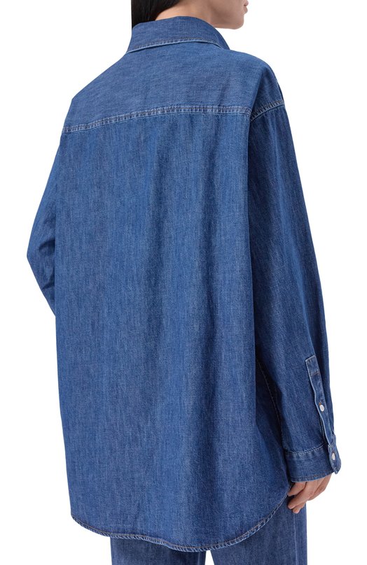 Джинсовая рубашка Valentino 8B3DB03K/9YA Синий  8B3DB03K/9YA Фото 4