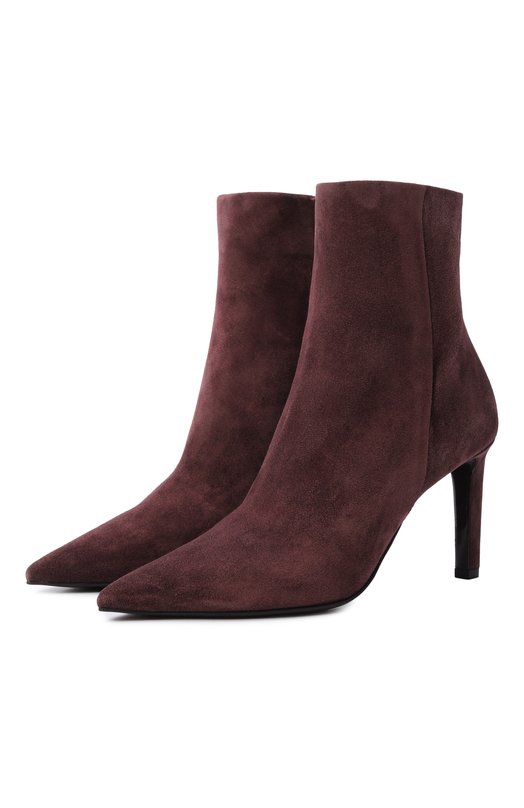 Замшевые ботильоны Frankie 85 Jimmy Choo FRANKIEAB85SVV Бордовый FRANKIEAB85SVV