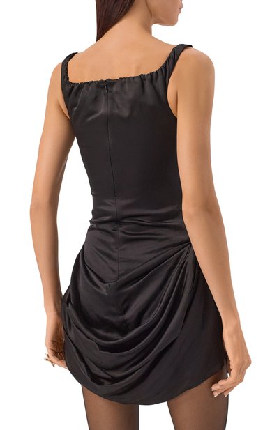 Платье из вискозы и льна MAGDA BUTRYM черного цвета по цене 153000 руб., арт. 163725, фото 3 Платье из вискозы и льна MAGDA BUTRYM, арт. 163725, фото 3