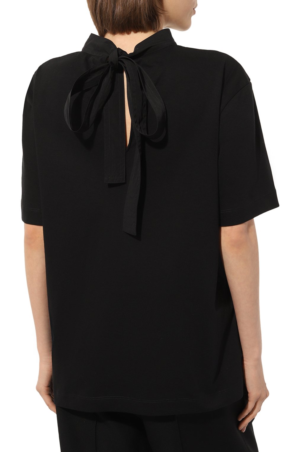 Хлопковая футболка PLAN C черного цвета по цене 22500 руб., арт. THCJE01JHU/TJ002, фото 4 Хлопковая футболка PLAN C, арт. THCJE01JHU/TJ002, фото 4